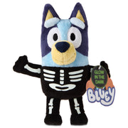 Dandee International Bluey Glow-In-The-Dark Skeleton Plush, Ultra-Soft Polyester, 7.5 in x 4.5 in