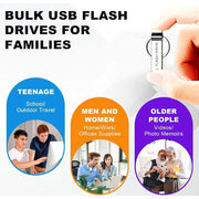 MAOLAI USB Flash Drive, 1TB High Capacity, Zinc Alloy Metal Body with Keychain Loop, Compatible with Windows macOS Linux Android