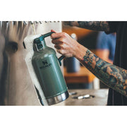 Stanley Classic Easy-Pour Growler Insulated Stainless Steel Water Bottle, 64 Oz, Matte Black, BPA Free