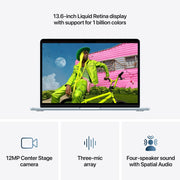 Apple MacBook Air Laptop, 13.6-Inch Liquid Retina Display, M5 Chip 10-Core CPU 10-Core GPU, 16GB RAM, 1TB SSD, Sky Blue, MDHJ4LL/A