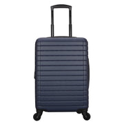 Protege Vacationer 20-Inch Carry-On Expandable Hardside Luggage, Navy Cove, 360-Degree Spinner Wheels, Key Lock, Divider Pockets