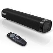 TOPVISION Sound Bar for TV, 50W Stereo with Bluetooth 5.4, Optical AUX RCA USB Inputs, DSP Technology, Slim Black SL02