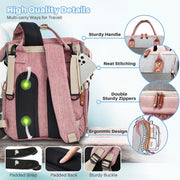 Morfone Baby Diaper Bag Backpack, Multifunction Waterproof Large Capacity with USB Charging Port, Stroller Straps, Pacifier Case, Unisex Gray