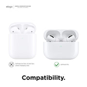 Elago Earbuds Cover Plus with Integrated Tips for AirPods Pro, 6 Pairs, Scratch-Free Silicone, Anti-Slip, Fits in Case, Dark Grey, 3 Sizes (Large, Medium, Small), EAPP-BUDSBA-DGY