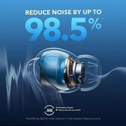 Soundcore by Anker Liberty 4 NC In-Ear Bluetooth Earbuds, Active Noise Cancellation, Hi-Res Audio, 50H Battery, Wireless Charging, IPX4 Water-Resistant, Light Blue
