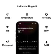 Ultrahuman UHRA-MG-09 Ring AIR Size 9 - World's Lightest Sleep-Tracking Wearable - Matte Grey