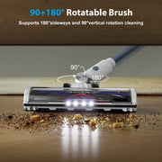 Lazyswan CP06 Cordless Stick Vacuum Cleaner, 250W Motor, 28KPa Suction, 45 Min Runtime, LED Touch Screen