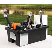Blackstone Griddle Tool Caddy, Durable Thermoplastic Organizer with 7 Compartments and Paper Towel Holder, Matte Black, 5556