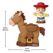 Fisher-Price Little People Toy Story Jessie and Bullseye Toddler Figure Set with Head-Bobbing Action, Multicolor, JKB08