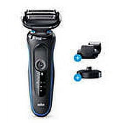 Braun Series 5 5049cs Electric Shaver with Beard Trimmer, Wet and Dry Use, EasyClean System, Rechargeable Cordless Foil Shaver, Blue