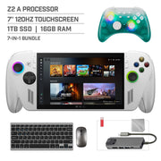 ASUS ROG Xbox Ally Gaming Handheld, 7-Inch Touchscreen, 120Hz, AMD Ryzen Z2 A CPU, 2TB SSD, 16GB RAM, Mytrix Black Ice Wireless Pro Controller Hub Keyboard & Mouse Combo