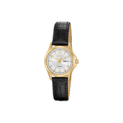 CITIZ QUART LD BL ST - CITIZEN WATCH CANADA LTD./MONT - CITIZEN QUARTZ L BLK LEATHER STRAP WATCH