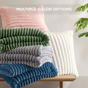 Regency Heights Fluffy Ribbed Plush Comforter Set, Blue Ombre, Full/Queen, 3-Piece