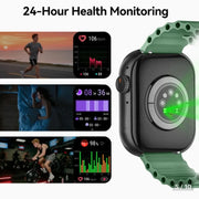 AURAFIT AURAFIT F39 Smart Watch Black Case w/ Green & Black Straps ChatGPT