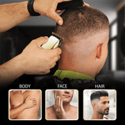 Xtreme Personal Care Touch Up Travel Trimmer, Hypoallergenic Self-Sharpening Blades, Compact, Battery-Powered, 3 Guide Combs (3mm, 6mm, 10mm)