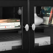 Walker Edison HD70C32BL Furniture Company Black Entertainment Center