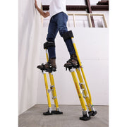ToolPro Magnesium Adjustable Drywall Stilts with Soft Strap Comfort System, Lightweight, 24 to 40 in, Yellow, TP02441
