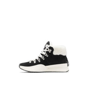 Sorel Out N About III Conquest Women's Waterproof Boot, Black Sea Salt, Lace-Up, Suede with Faux Fur Trim, Rubber Sole, Wedge Heel, Size 7.5, 1977201