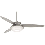 Minka Aire Stack 56 in. LED Ceiling Fan with Integrated 16W Downlight and 6W Uplight, Silver Finish, DC Motor, Remote Control, F849L-SL