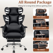 CoolHut KD-918-W-Black Office Ergonomic Desk Chair, Black