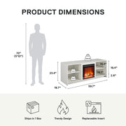 Mainstays 8620015WCOM Fireplace TV Stand for TVs up to 65