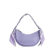 COACH CC439-LHVSE Luna Shoulder Bag, Soft Pebble Leather, Silver/Faded Blue, Adjustable Strap, 10.5in L x 6.25in H x 2.5in W,