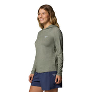 Columbia Women's PFG Uncharted Athletic Hoodie, Active Fit, Omni-Wick Moisture Management, Omni-Shade UPF 30 Protection, Cypress Heather, Small, 207039