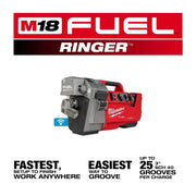 Milwaukee M18 FUEL RINGER Roll Groover, Cordless, 2 in. to 6 in. Sch 10/40, Kit with Two 12Ah FORGE Batteries and Charger, 2928-22