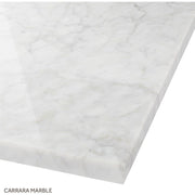 Signature Hardware Marble Vanity Top with Matching Backsplash, Carrara Marble Finish, Rectangular, 61 in, Wall Mount 940381-0-RUMB-S30.5-NS