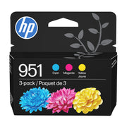 HP CR314FN#RFD 951 Tri-Color Ink Cartridge Combo Pack, Original OEM Ink, Cyan Magenta Yellow, Approx 700 Pages