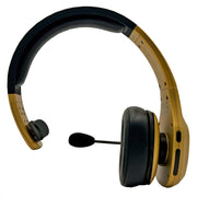 Blue Tiger Storm Gold Edition Wireless Bluetooth Headset, Over Ear, Noise Cancelling Mic, Dual-Device Bluetooth 5.0, 30 Hours Talk Time, 100 Ft Range