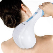 Cotsoco Handheld Massager, Double Head Electric Deep Tissue Percussion, 3 Removable Massage Heads, Corded, Blue, MA209