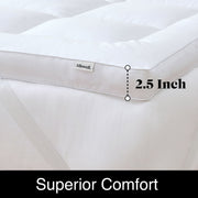 Allswell Down Alternative Mattress Topper, Medium Firmness, White, King Size, 2.5 Inch Thickness, WM23AW-TP21KG