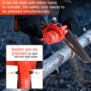 UNTIMATY 6 Inch Cordless Chainsaw with 2 21V Lithium Batteries, 2 Chains, Red