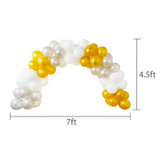 Way To Celebrate Balloon Arch Kit Frame, 73 Pieces, Gold White Silver, Customizable, Easy Assembly, Stable Structure