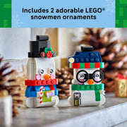 LEGO Snowman Ornaments Building Set, 168 Pieces, Multicolor, Ages 6+, 40812