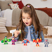 Hasbro Marvel Iron Man and His Awesome Friends Armored-Up Avengers Pack, 3-Inch Poseable Action Figures with Detachable Armor Accessories, 6-Pack