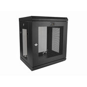 StarTech 9U Wall Mount Server Rack Cabinet, 2-Post, 15in Deep, 198lb Capacity, Black, RK9WALM