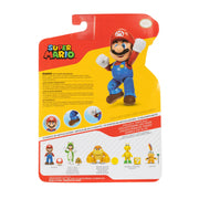 Jakks Pacific Super Mario 4-Inch Articulated Action Figure with Red Mushroom Power Up - Plastic