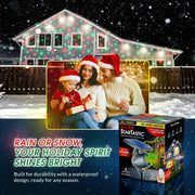 Bell and Howell Solar Startastic Solar-Powered LED Holiday Projector, Red and Green Laser Patterns, Remote Control, Weatherproof, Covers 600 Sq Ft, Model 6032