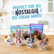 Nostalgia 2-Quart Electric Ice Cream Maker, Stainless Steel, Digital Controls, Mix-In Chute, Detachable Double-Insulated Bowl, NGDICM2SS6AD1