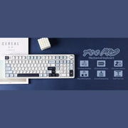 AULA 9509657 F99 Pro Wireless Mechanical Keyboard, Tri-Mode Bluetooth 2.4GHz USB-C, RGB Backlit, Blue/white
