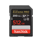 SanDisk Extreme PRO SDXC Memory Card, 512GB, UHS-I, U3, V30, 4K UHD, Dark Gray/Black, SDSDXXD-512G-GN4IN