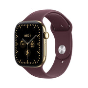 Apple Watch Series 12 Smartwatch, GPS + Cellular, 46mm Radiant Gold Titanium Case, Burgundy Sport Band, Advanced Health and Fitness Tracker