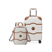 Delsey Paris Chatelet Air 2.0 Hardside Luggage 2 Piece Set with Spinner Wheels and Backpack, Angora, 21 Inch Carry-On, 40167691115