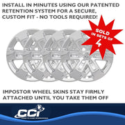 Coast2Coast International Impostor 18 Inch Chrome 6-Spoke Snap-On Wheel Cover Set of 4 IWCIMP431X