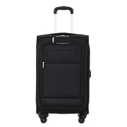 Protege Arendale 28in Softside Expandable Rolling Spinner Luggage, Black, 4 Spinner Wheels, Telescopic Handle, PG54100147016LB