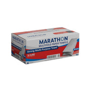 Marathon 2027202 Multifold Paper Towels, White, 250 Towels Per Pack, 16 Packs Per Case