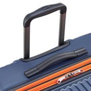 Securitech by Delsey Patrol 31 Large Checked Hardside Spinner Luggage, Durable Scratch-Resistant ABS Shell, Expandable, Smooth-Glide 360 Single Spinner Wheels, Blue, 40400680511