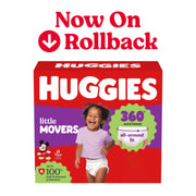 Huggies Little Movers 360 Pull On Diapers with Dual Leak Protection, Hypoallergenic, Size 3 (16-28 lbs), 68 Count, Multicolor, 59193